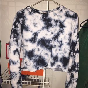 tye-dye crop sweater